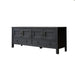 Modern Black Oak Sideboard Cabinet: Nordic Design Storage for Living Room