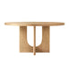 Chic Round Solid Wood Dining Table, Modern Home Furniture, Customizable Design