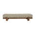 Handmade Beech Solid Wood Velvet Ottoman Bench for Entryway and Living Room