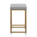  Hail Grey Bar Stool -Gold Base