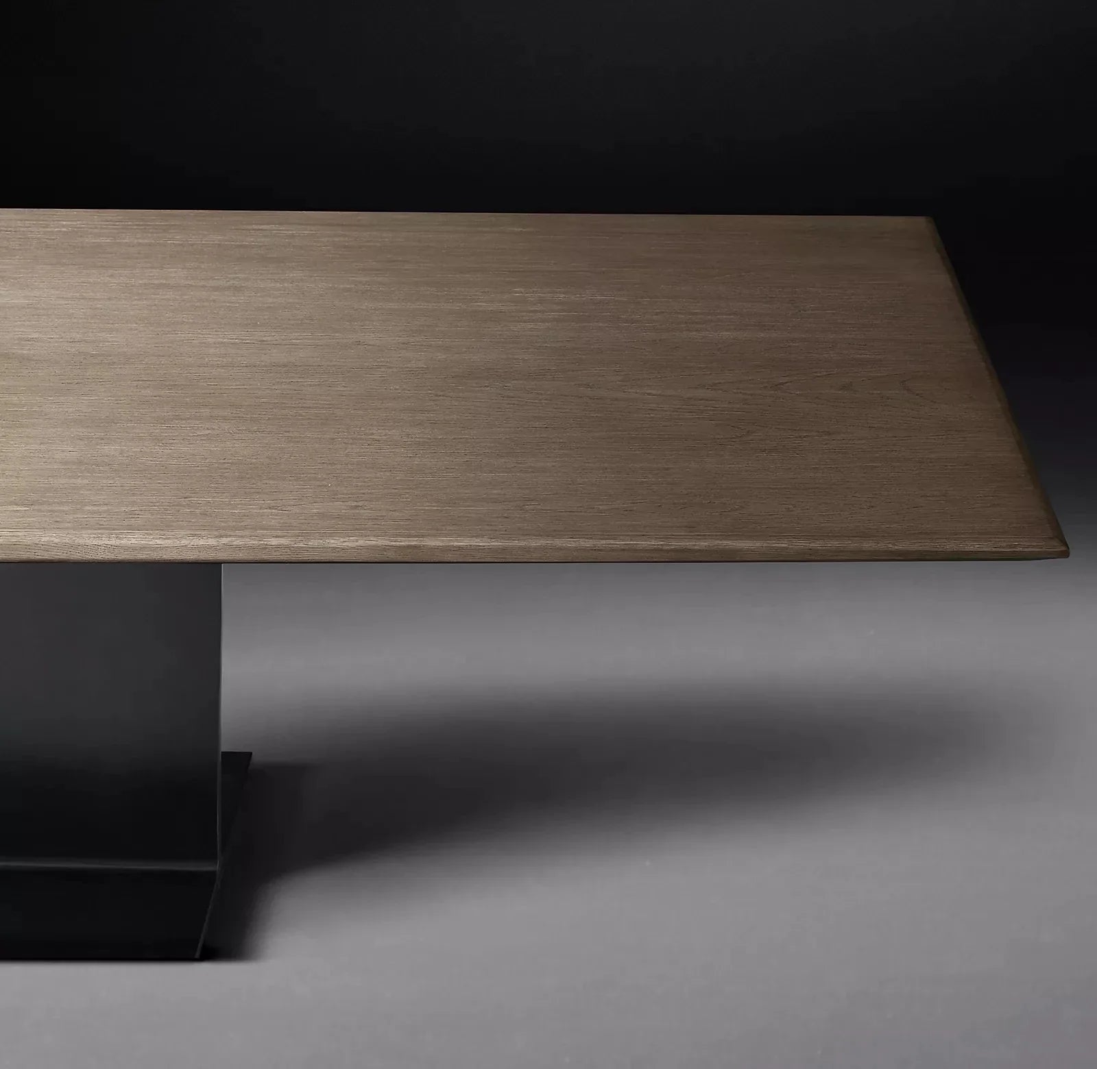 Elegant Solid Wood Plank Dining Table with Robust Metal Legs for Modern Homes