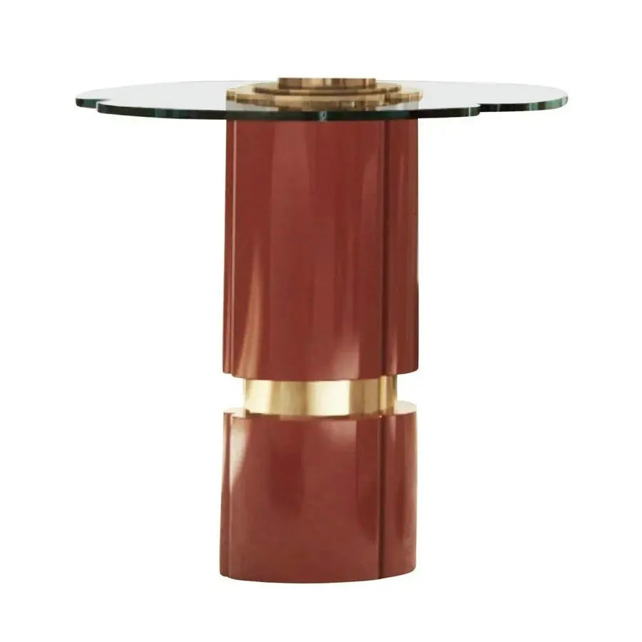 Elegant Modern Round Gold Glass Living Room Decor Coffee Table