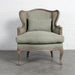 Elegant French Wooden Carved Armchair for Living Room, Wedding, or Accent Piece