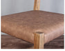 Elegant Solid Oak Wood Dining Chair with Luxurious Genuine Leather Upholstery
