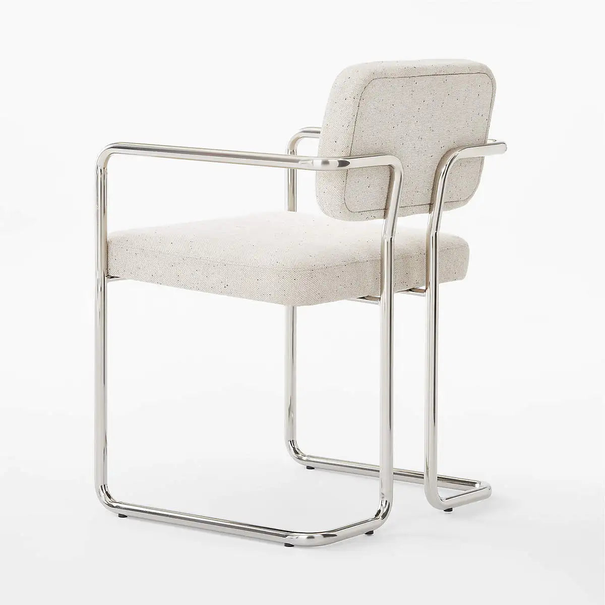 Stylish Modern Linen Dining Office Chair with Sturdy Steel Metal Legs