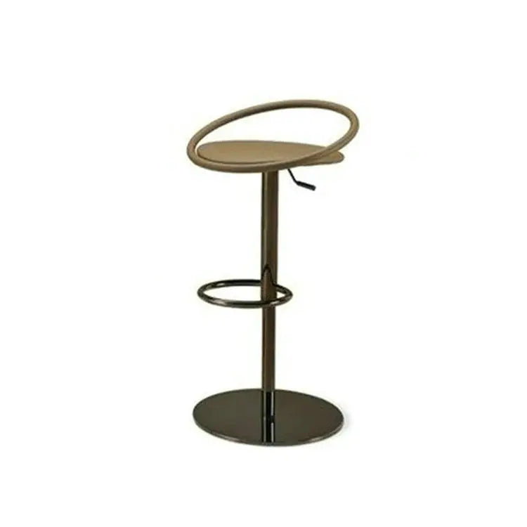 Modern Gold Stainless Steel Adjustable Bar Stool with Rotating Lift Seat