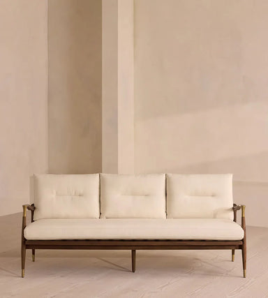 Modern Luxury Fabric Single Chaise Lounge Sofa Chair with Solid Oak Legs