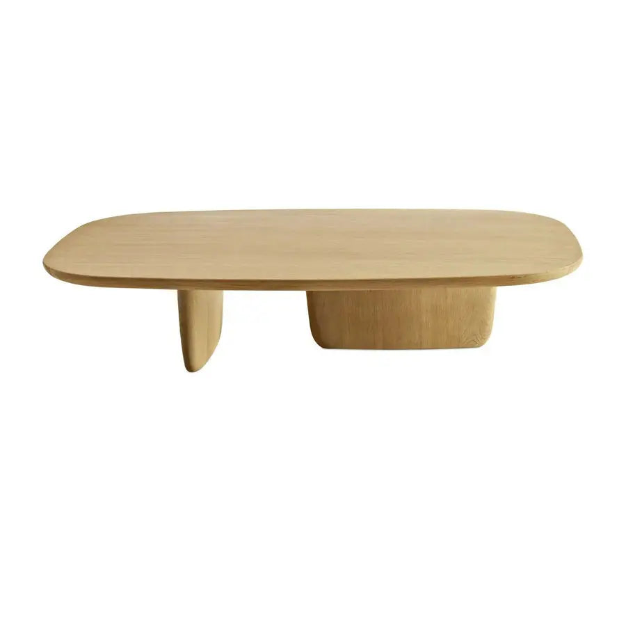 Minimalist Japanese Rectangular Wooden Oak Coffee Table for Home Office
