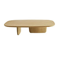 Minimalist Japanese Rectangular Wooden Oak Coffee Table for Home Office