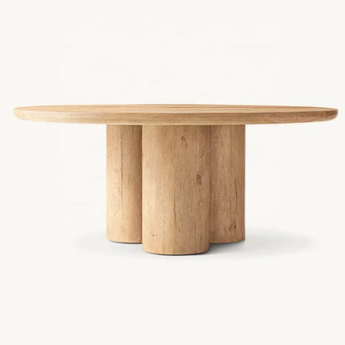 Premium American Oak Round Dining Table & Chairs Set for Luxury Living