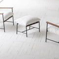 Minimalist Nordic Steel Upholstered Accent Chair Ottoman for Modern Living Spaces