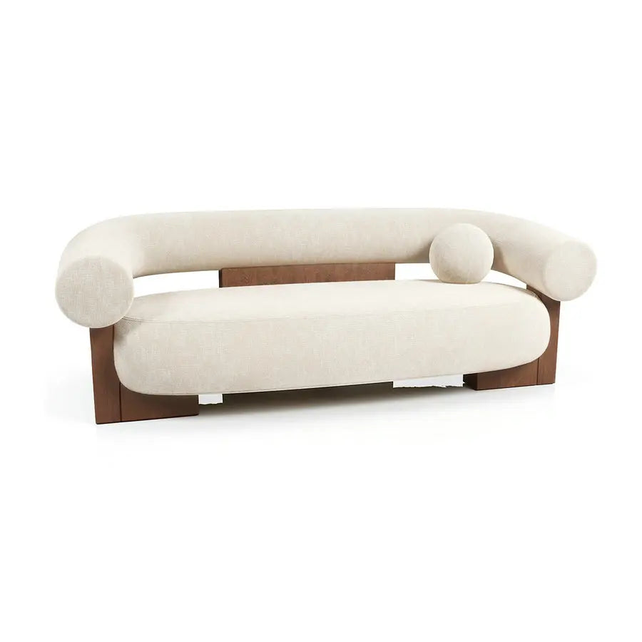 Luxurious Pink Velvet Curved 3-Seater Sofa for Modern Living Spaces