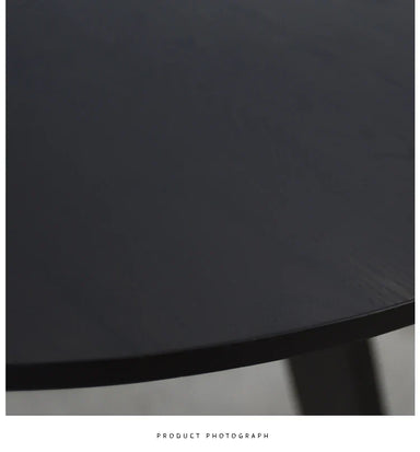 Elegant Modern Round Oak Wood Dining Table for 4 Seaters, Simple Design