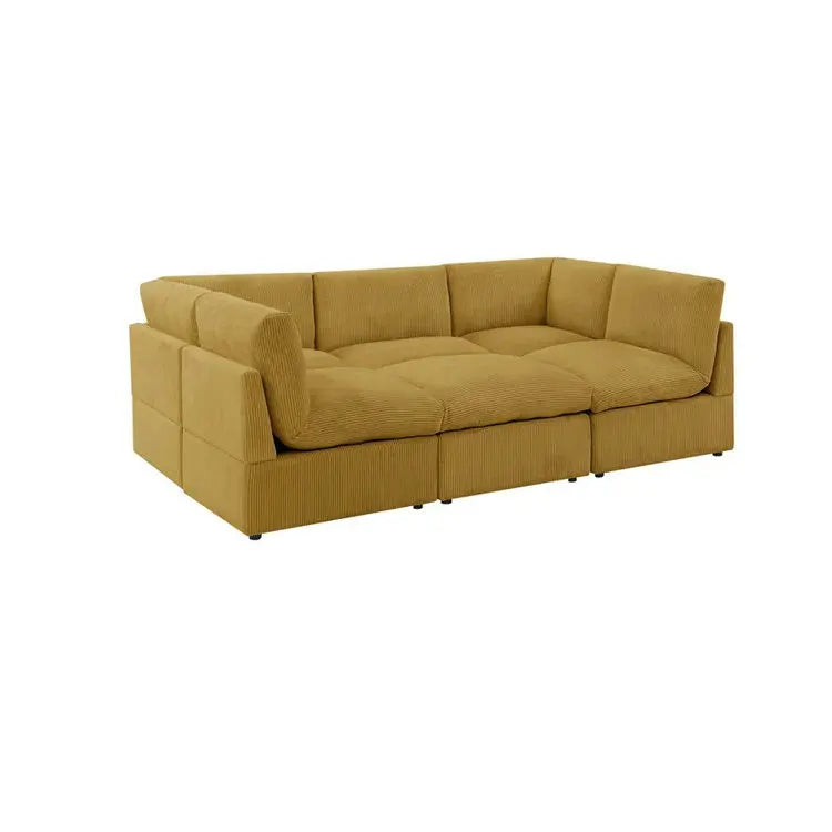 Modular Fabric Sectional Sofa Set - Modern High-End Corduroy Couch