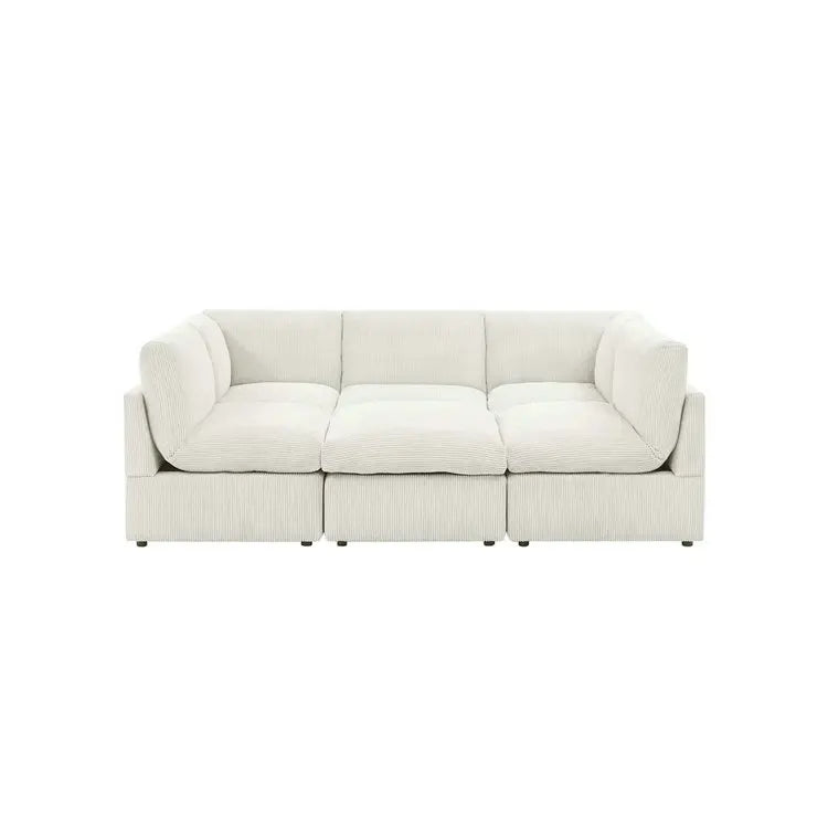Modular Fabric Sectional Sofa Set - Modern High-End Corduroy Couch