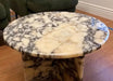 Elegant Round Marble Coffee Table with Calacatta Viola Stone Top