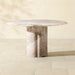 Luxury 54-inch Round Italian Natural Marble Dining Table with Lazy Susan