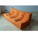Luxury Modern Vintage 3-Seater Genuine Brown Leather Modular Living Room Sofa