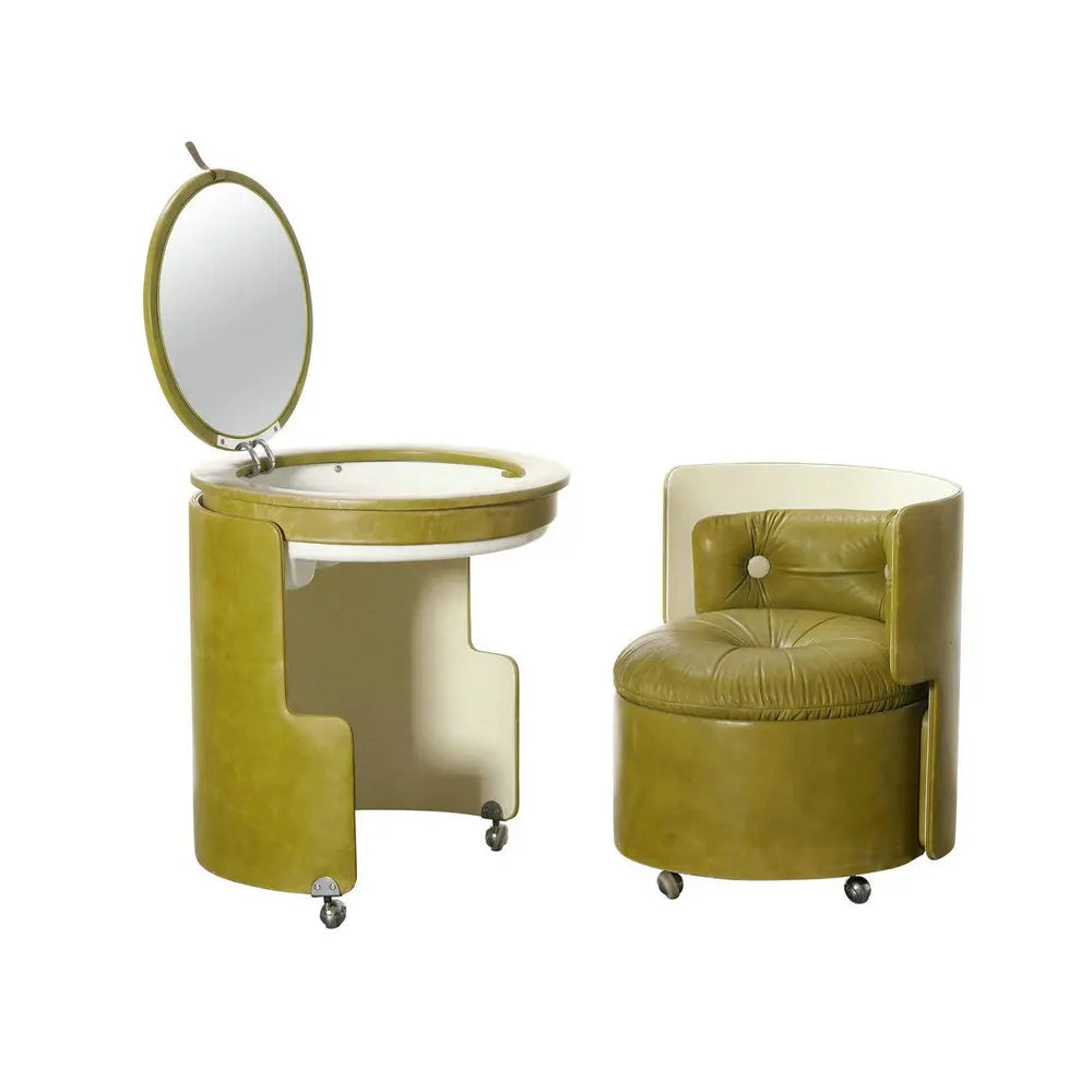 Elegant Wooden Dressing Table with Mirror & Drawers for Luxury Makeup