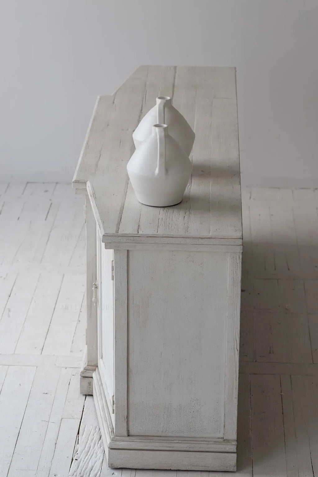 Wabi-sabi Recycled Pine Sideboard Cabinet: Rustic Minimalist Living Room Storage