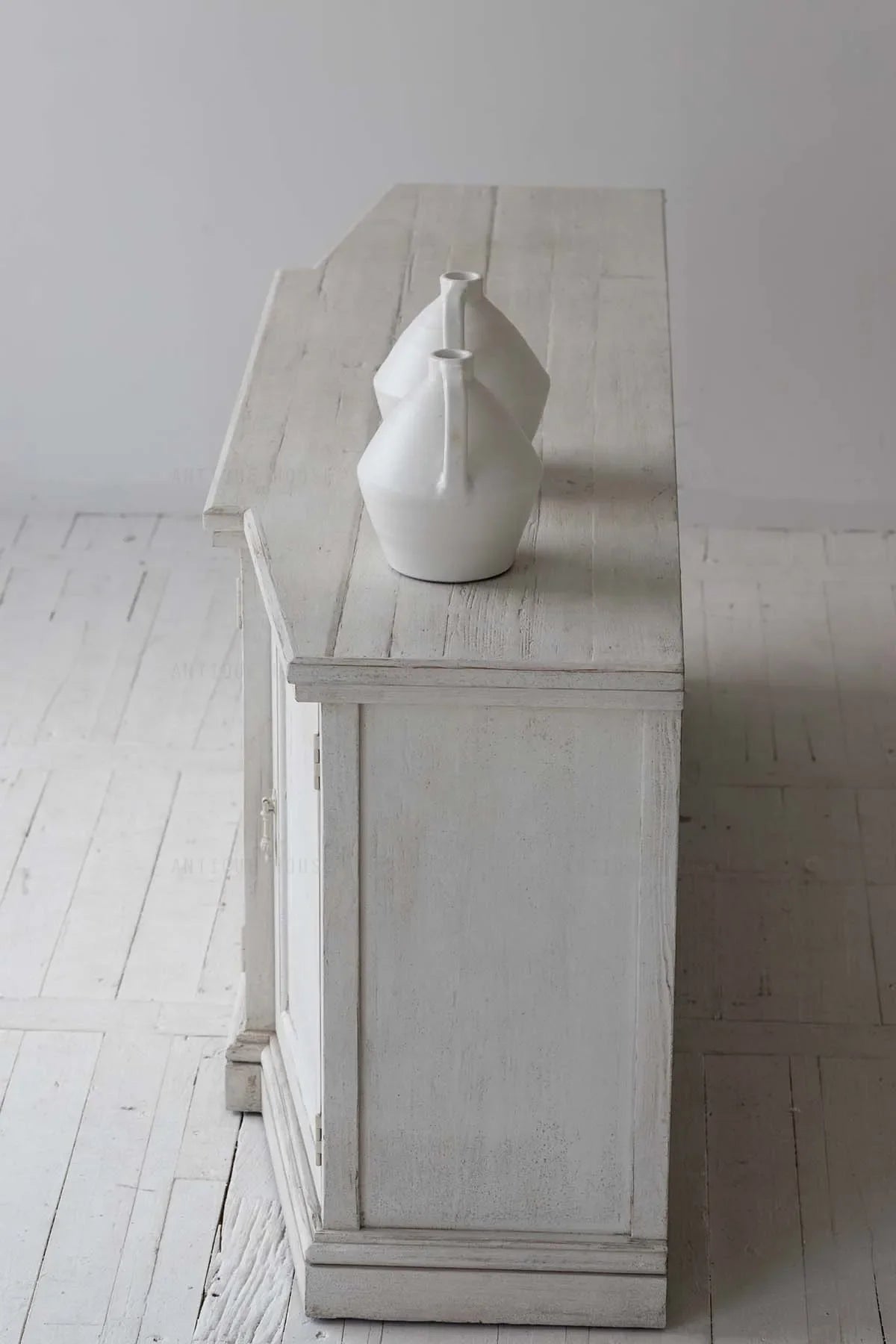 Wabi-sabi Recycled Pine Sideboard Cabinet: Rustic Minimalist Living Room Storage