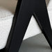 Boucle Creme Lounge Armchair with Black Oak Frame - Modern Comfort Seating