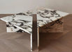 Tostone Elegant Calacatta Viola Marble Triangle Coffee Table for Modern Homes