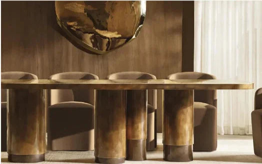 Customizable American Farmhouse Style Dining Table for Restaurant Hotel Villa