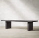 Modern Black Wood Dining Table, Customizable Size, Sturdy Home Kitchen Furniture