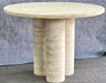 Elegant Natural Travertine Round Coffee Table – Modern Living Room Centerpiece