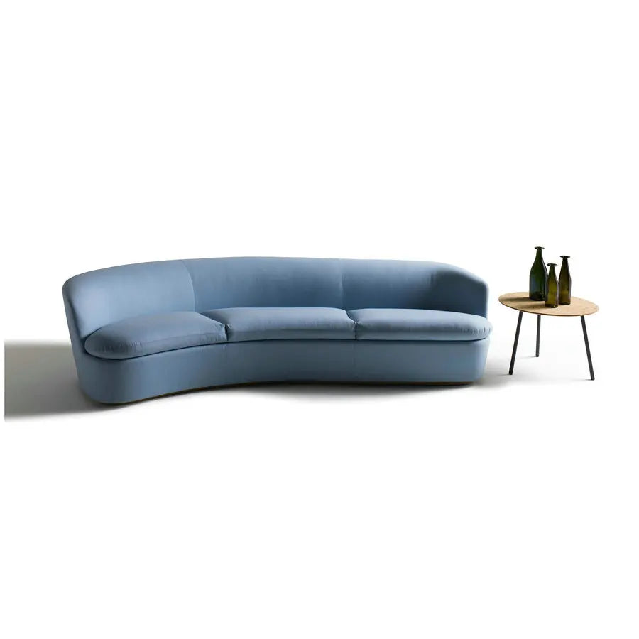 Elegant Modern Curved Fabric Sofa Set - Cozy Living Room Moon Shaped Couch