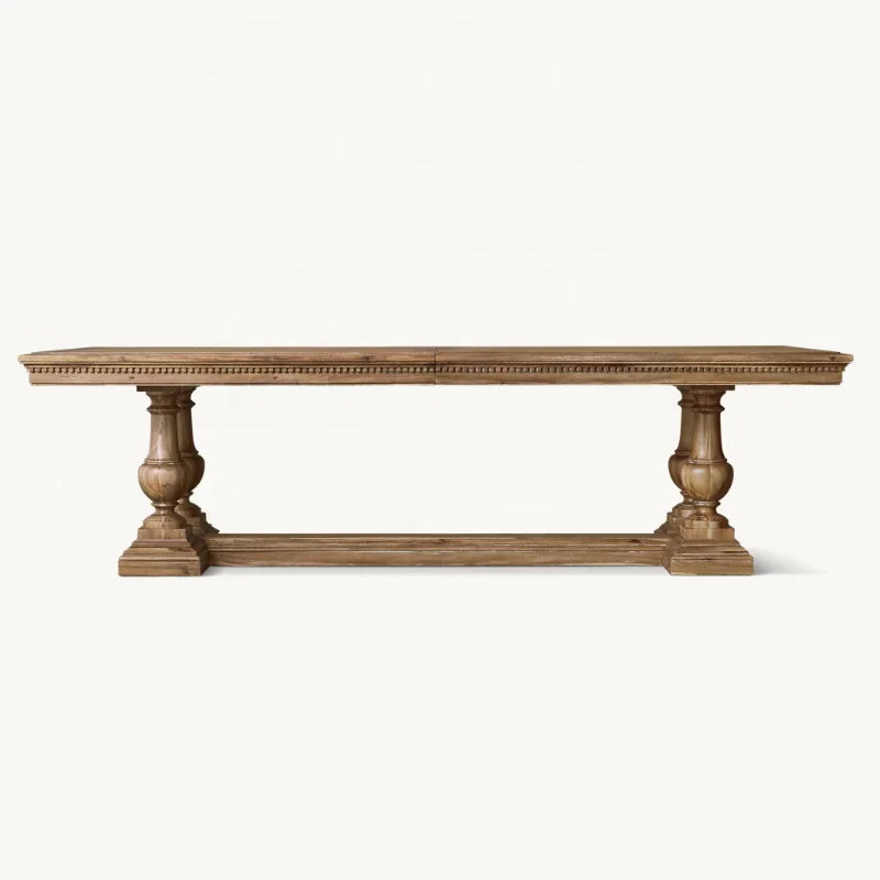 Elegant Solid Wood Rectangular Dining Table - Custom Sizes & Colors