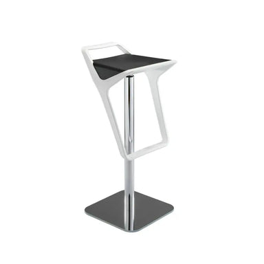 Modern Adjustable Swivel Bar Stool, Chromed Base, Premium PU Leather
