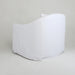 Chic White Linen Upholstered Armchair: Removable Slipcover, Solid Wood Frame, Single Sofa
