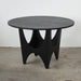 Modern Round Black Oak Dining Table - 4 Seater Solid Wood Kitchen Furniture