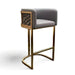 Premium Italian Design Faux Leather Gold Metal Bar Stool Counter Height