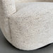 Modern Oatmeal Cotton Upholstered Swivel Club Chair for Living Room & Hotel