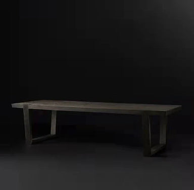 Durable Solid Wood Plank Dining Table - Modern Style, Customizable for Any Space