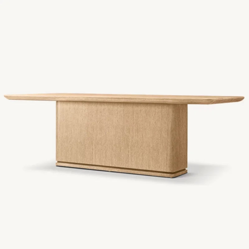 Modern Luxury Solid Wood Dining Table - Customizable Sizes & Finishes