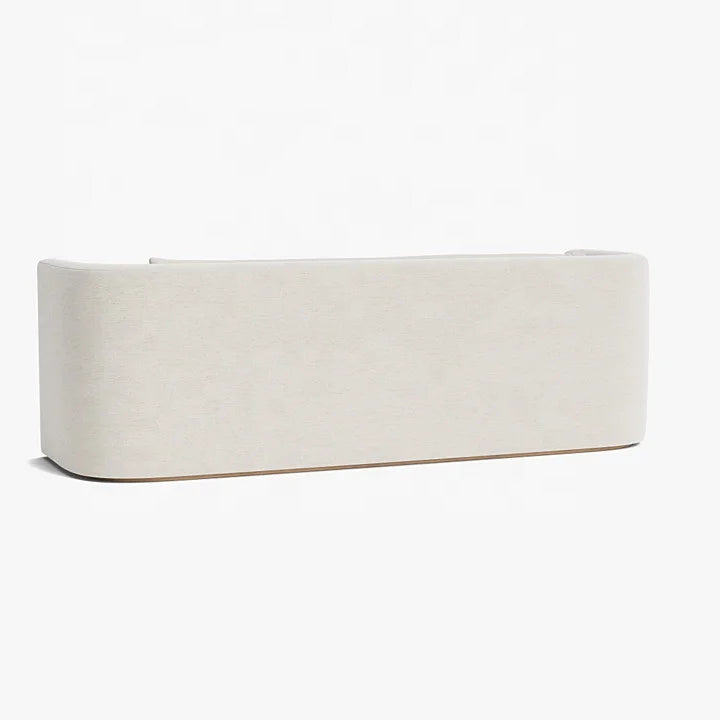 Modern Velvet Curved Sofa: Solid Wood Frame Living Room Couch
