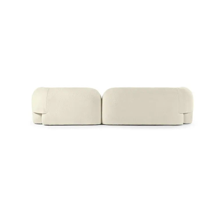 Elegant White Velvet Modular Curved Sofa Set for Modern Living Room