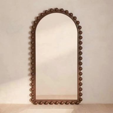 Elegant French Retro Wood Floor & Wall Mirror - Decorative Accent Mirror