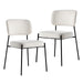 Modern Upholstered Curved Back Dining Side Chair with Sturdy Metal Legs