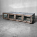 Elegant Glass Top Solid Oak Wood Coffee Table with Storage Drawers