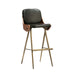 Modern Velvet Upholstered Metal Industrial Bar Stool for Kitchen