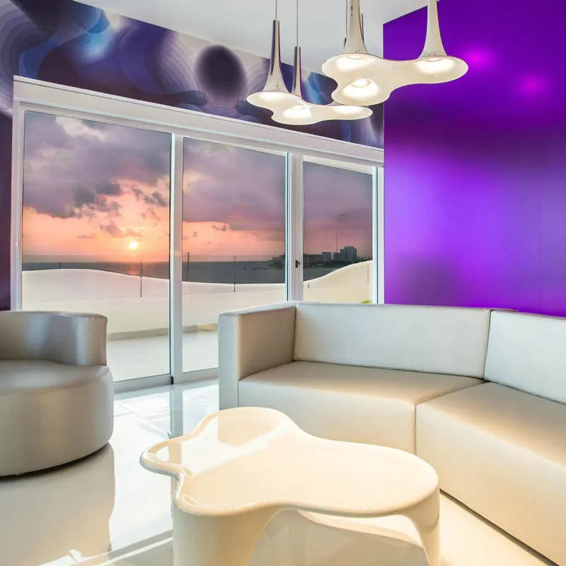 Modern Curved Fiberglass Sloth Coffee Table for Living Room, Round