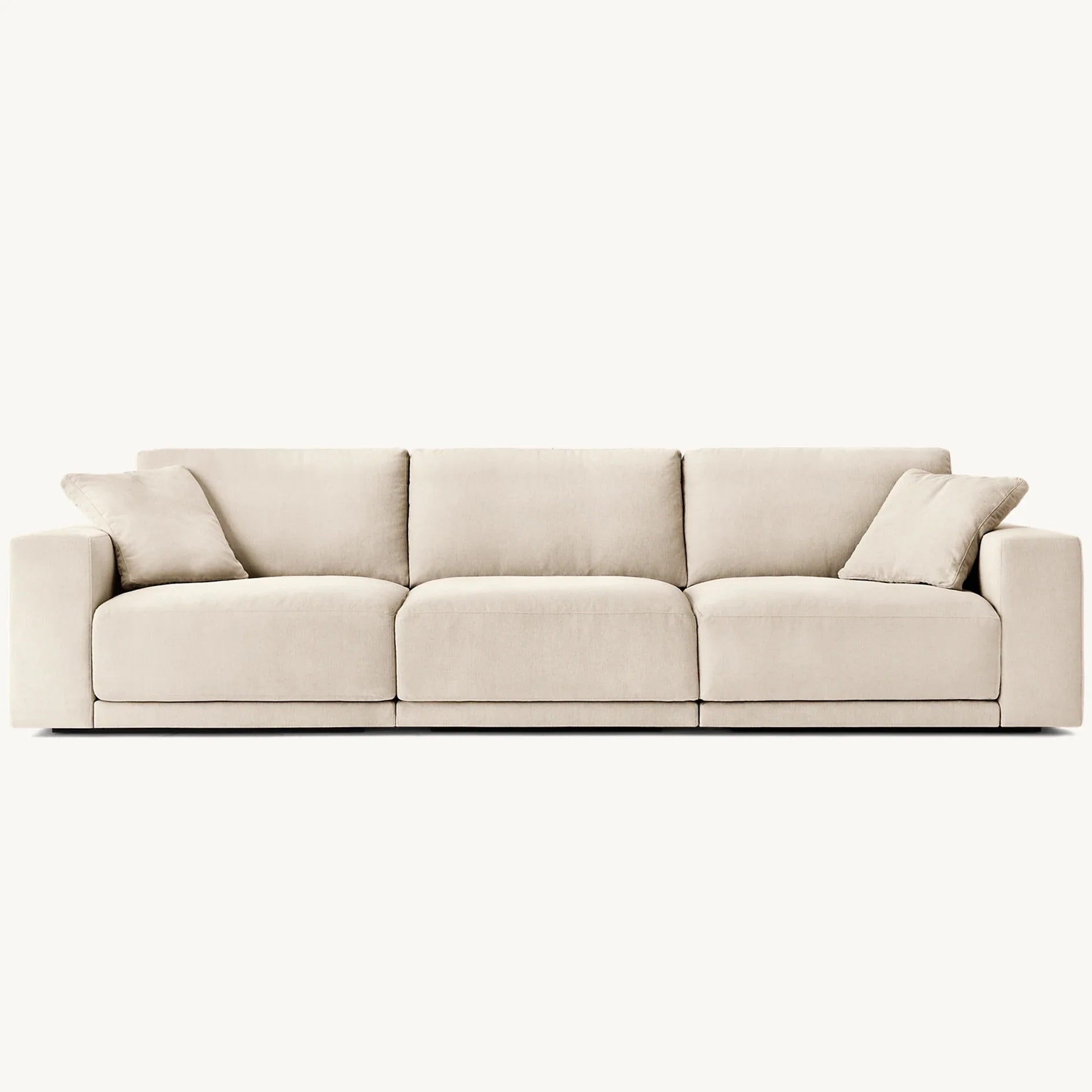 Luxurious Modern Modular Fabric Sofa with Solid Wood Frame and Convertible Bed