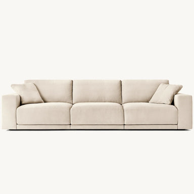 Luxurious Modern Modular Fabric Sofa with Solid Wood Frame and Convertible Bed