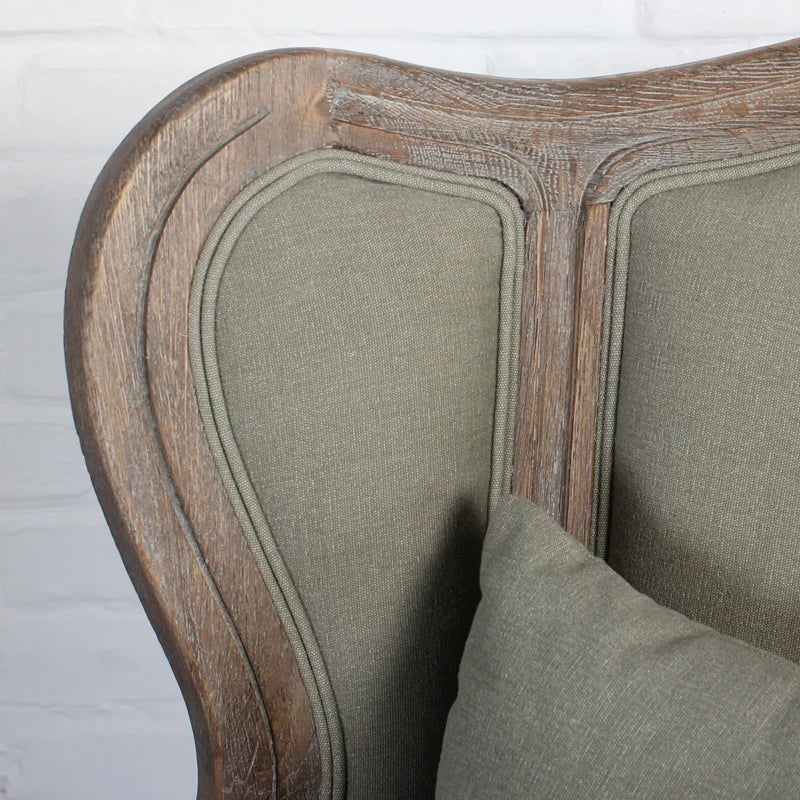 Elegant French Wooden Carved Armchair for Living Room, Wedding, or Accent Piece