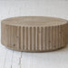 Elegant Round Wooden Coffee Table - Designer Solid Pine Centerpiece Furniture